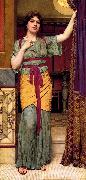 John William Godward Pompeian Lady painting